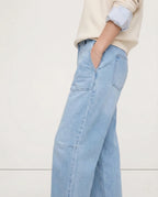 Women's Mid-Rise Barrel Utility Jeans 9