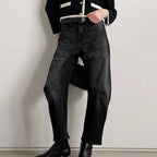 Women's Mid-Rise Barrel Utility Jeans 12