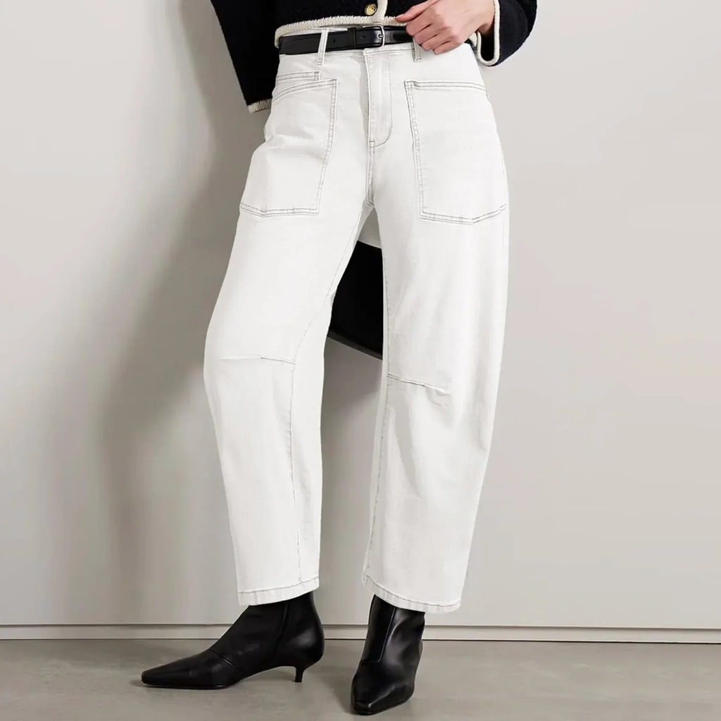 Women's Mid-Rise Barrel Utility Jeans 15
