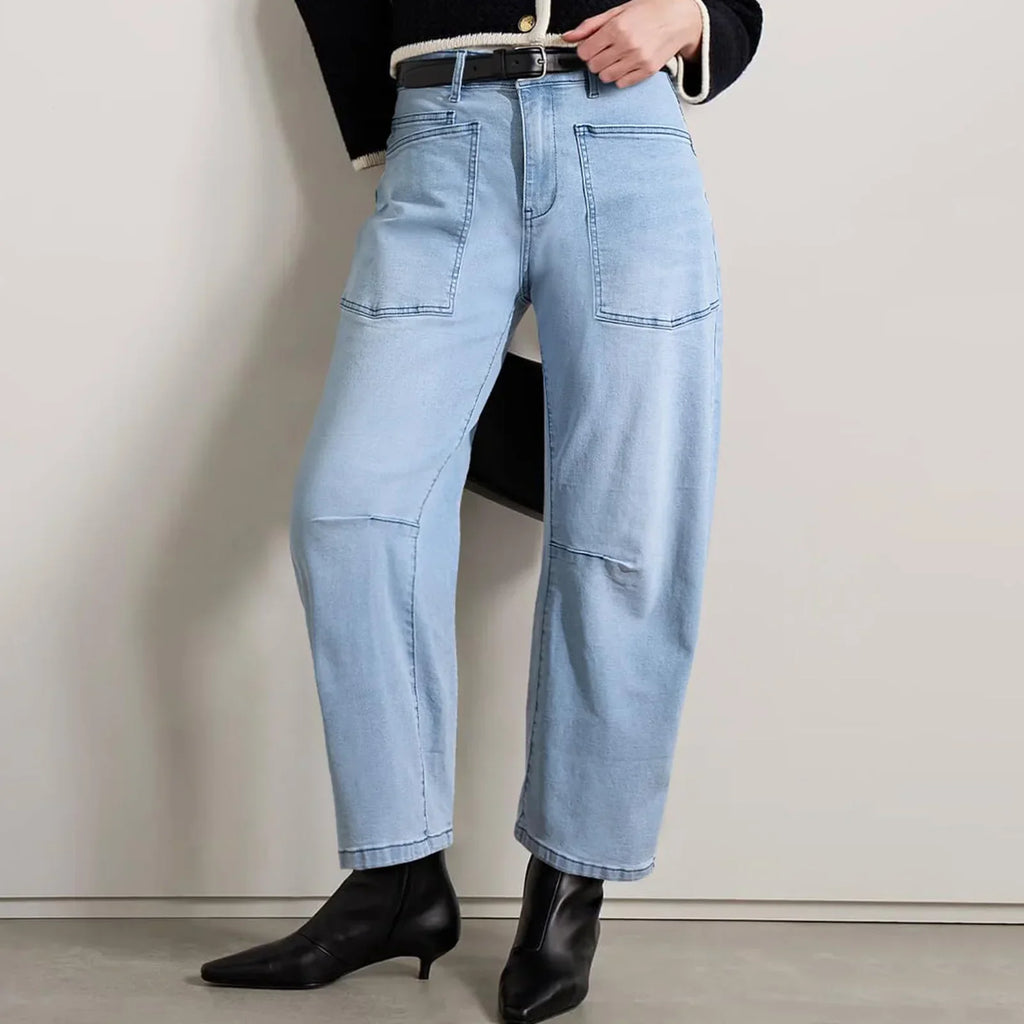 Women's Mid-Rise Barrel Utility Jeans 16