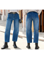 Women's Mid-Rise Barrel Utility Jeans 18