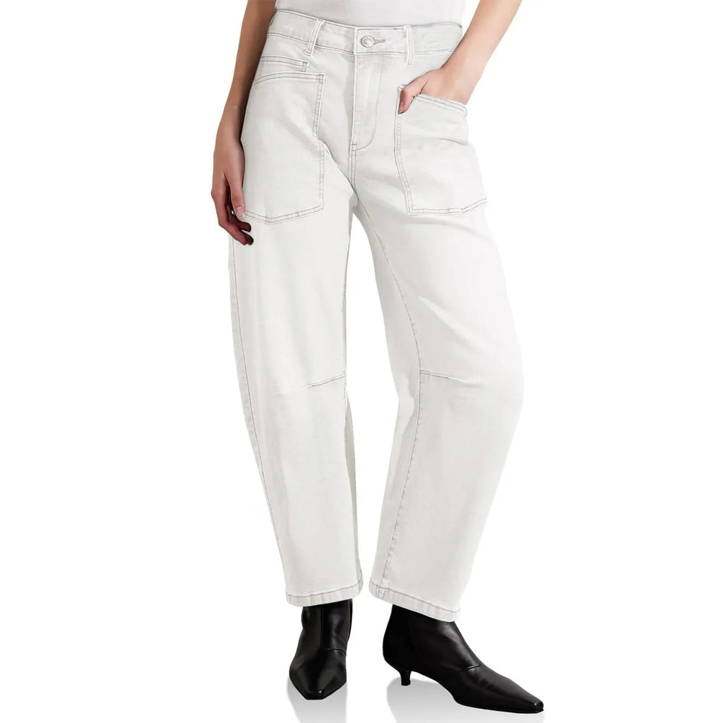 Women's Mid-Rise Barrel Utility Jeans 28