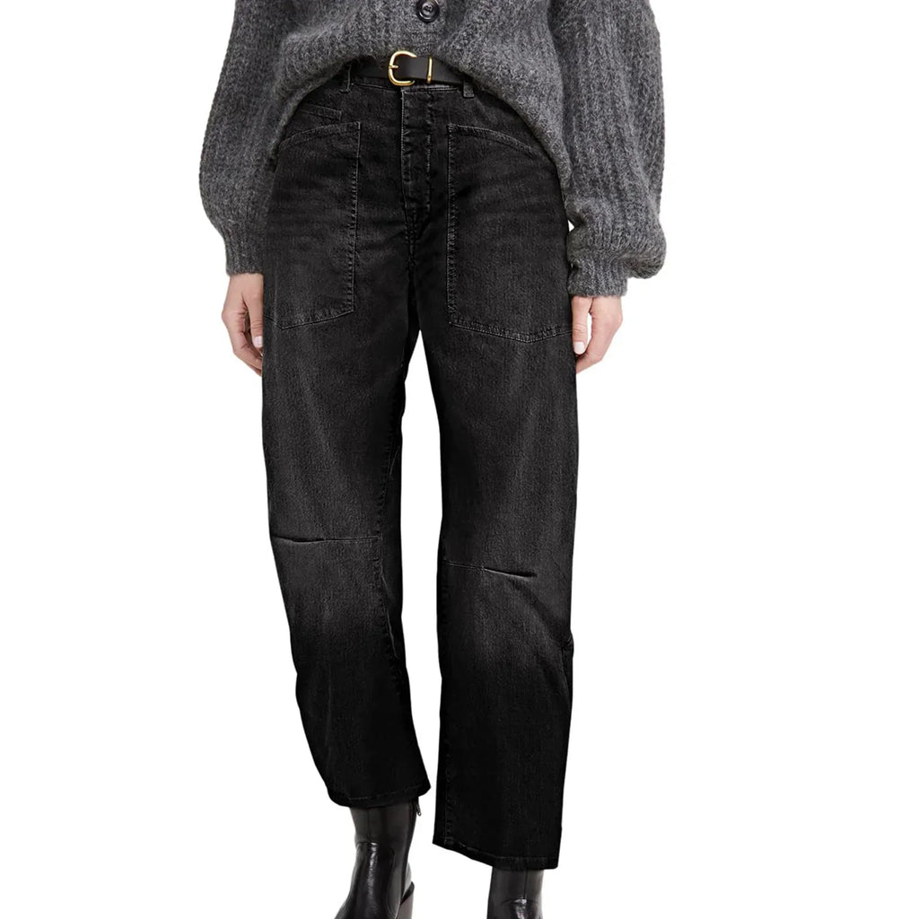 Women's Mid-Rise Barrel Utility Jeans 29