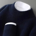 Women's Mock-Neck Contrast-Collar Knit Sweater 4