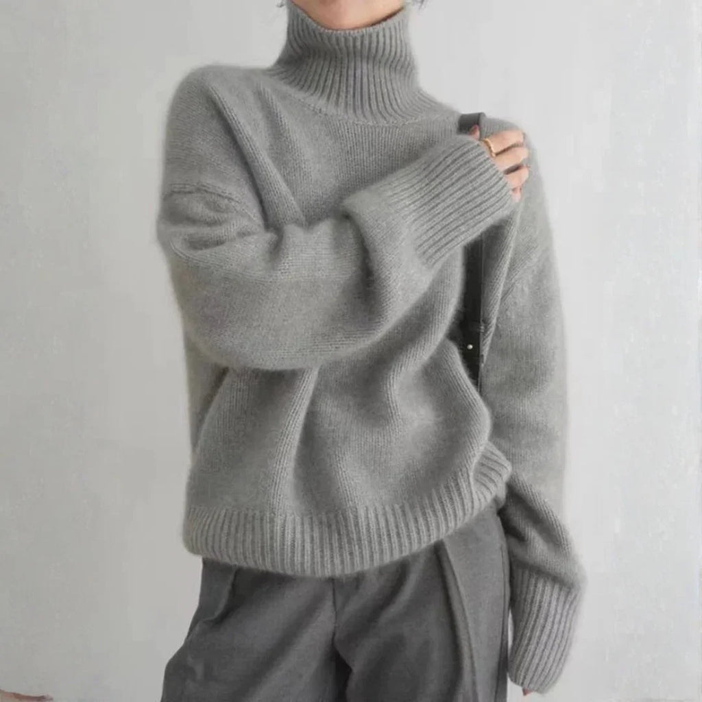 Women's Relaxed Turtleneck Knit Sweater 3