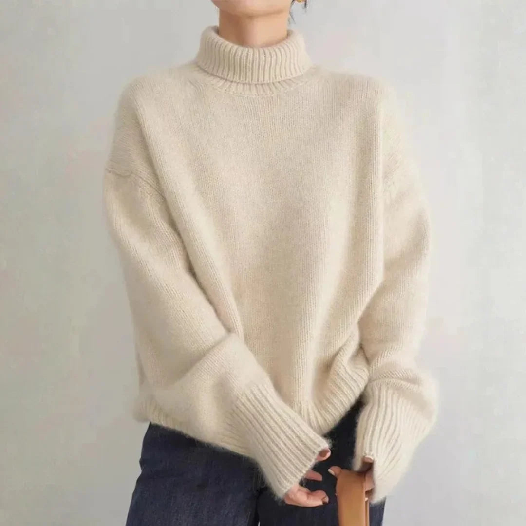 Women's Relaxed Turtleneck Knit Sweater 6