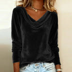 Women's Draped Cowl-Neck Raglan Sweater 4