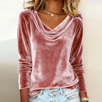 Women's Draped Cowl-Neck Raglan Sweater 5
