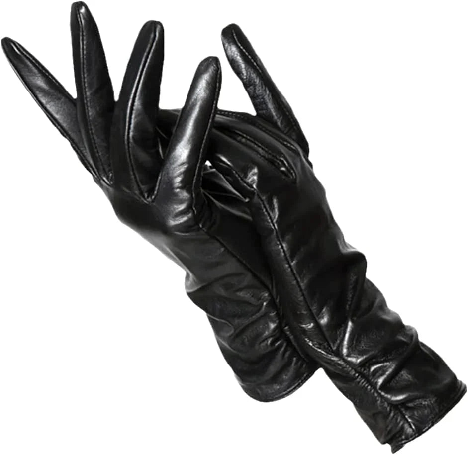 Women's Wool-Lined Leather Winter Gloves 8