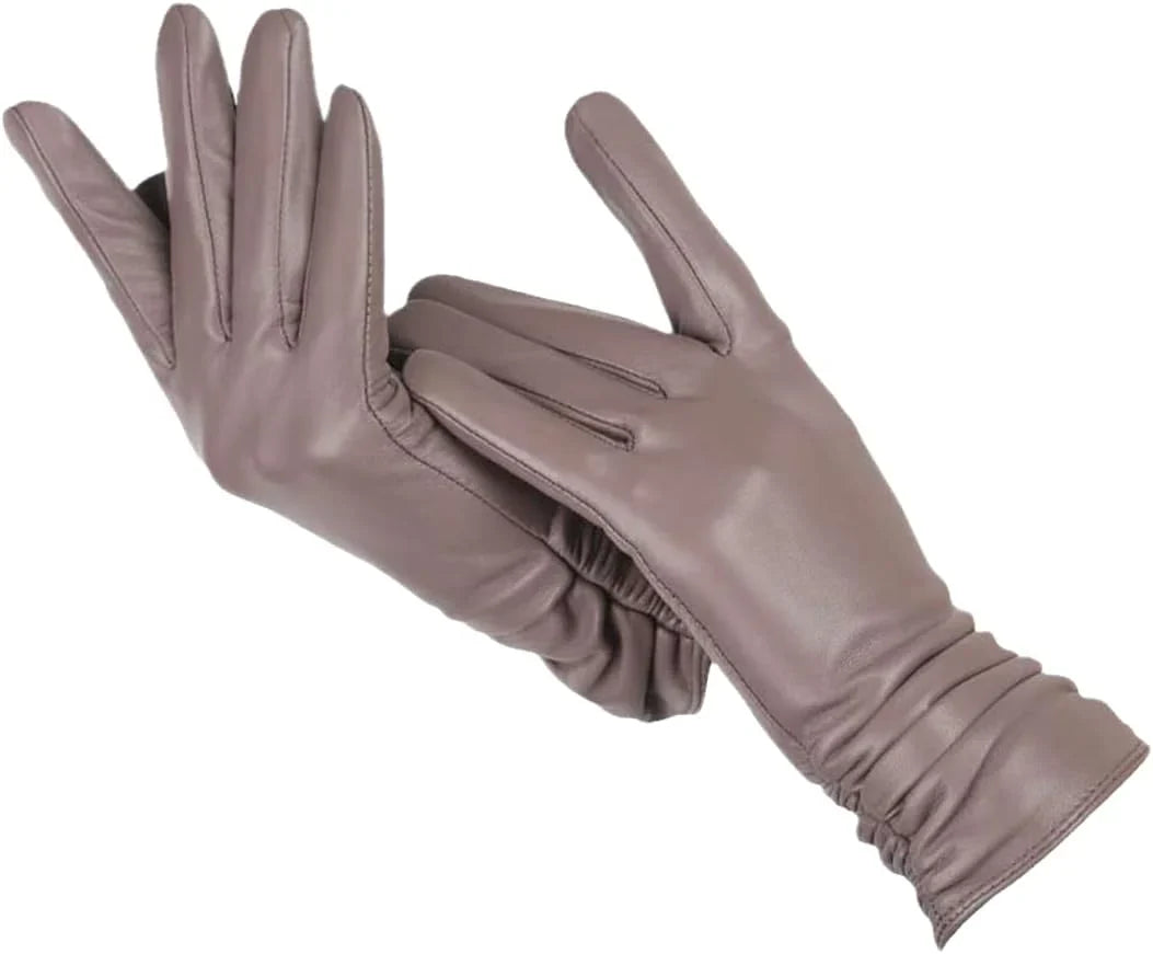Women's Wool-Lined Leather Winter Gloves 10