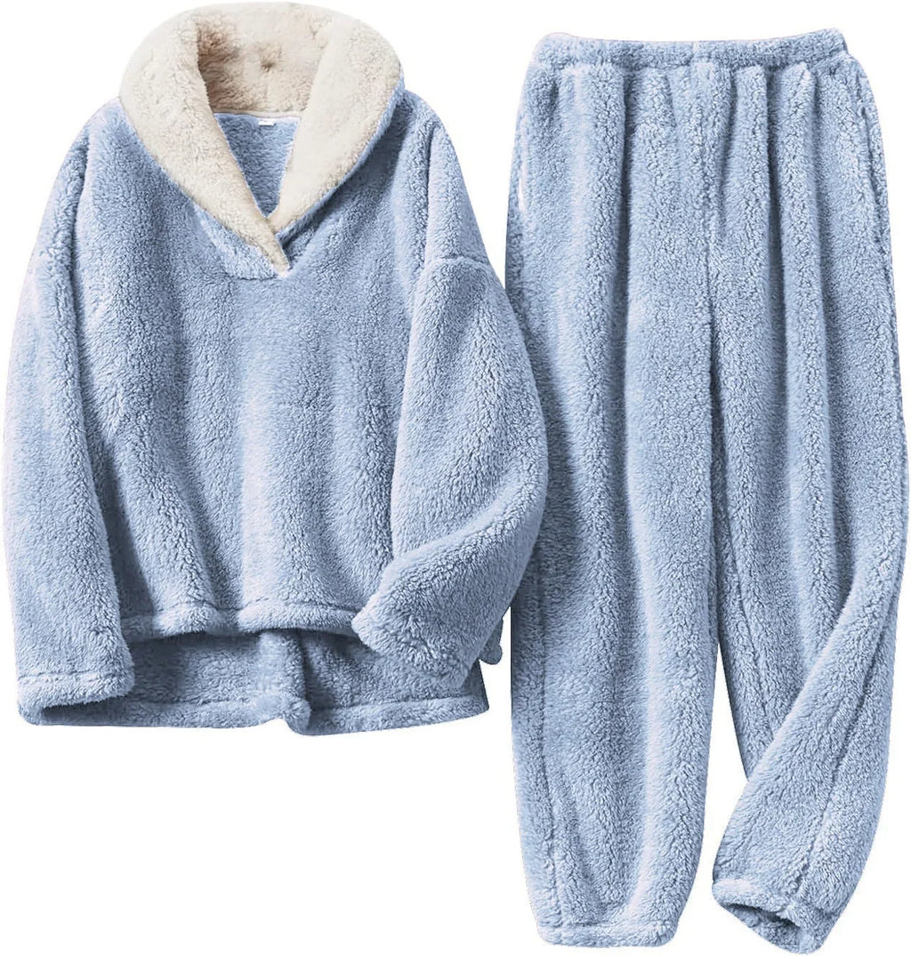 Women's Plush Sherpa Two-Piece Lounge Set 5