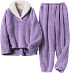 Women's Plush Sherpa Two-Piece Lounge Set 6
