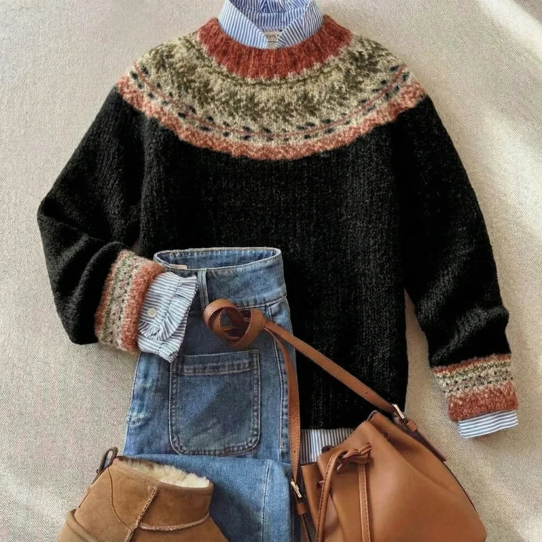 Women's Nordic Fair Isle Knit Sweater 2