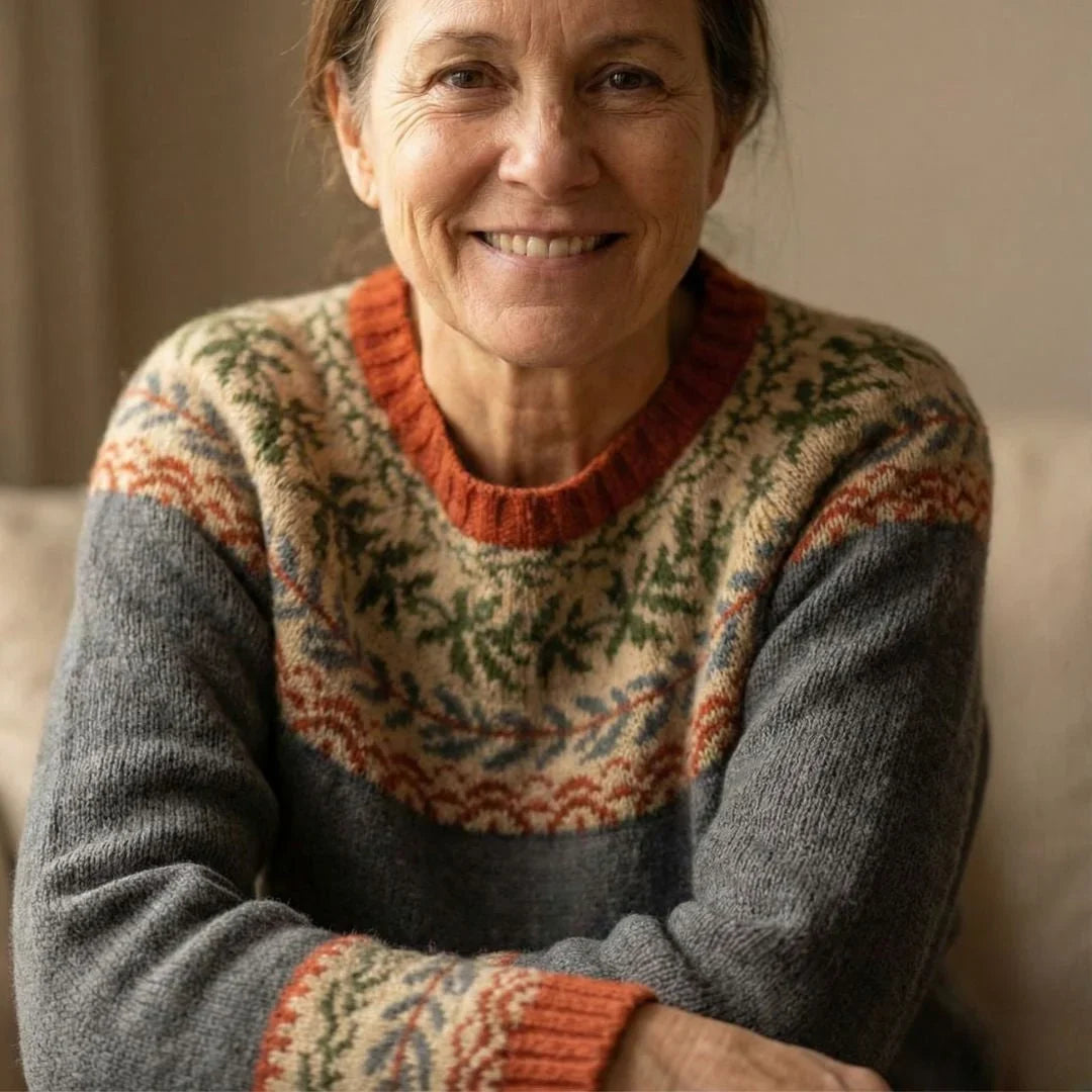 Women's Nordic Fair Isle Knit Sweater 5