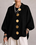 Women's Oversized Collared Chunky-Knit Cardigan 8