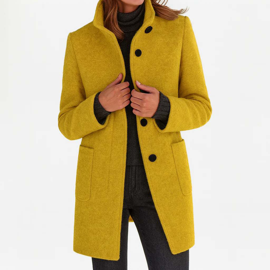 Women's Tailored Button-Front Long Coat 12