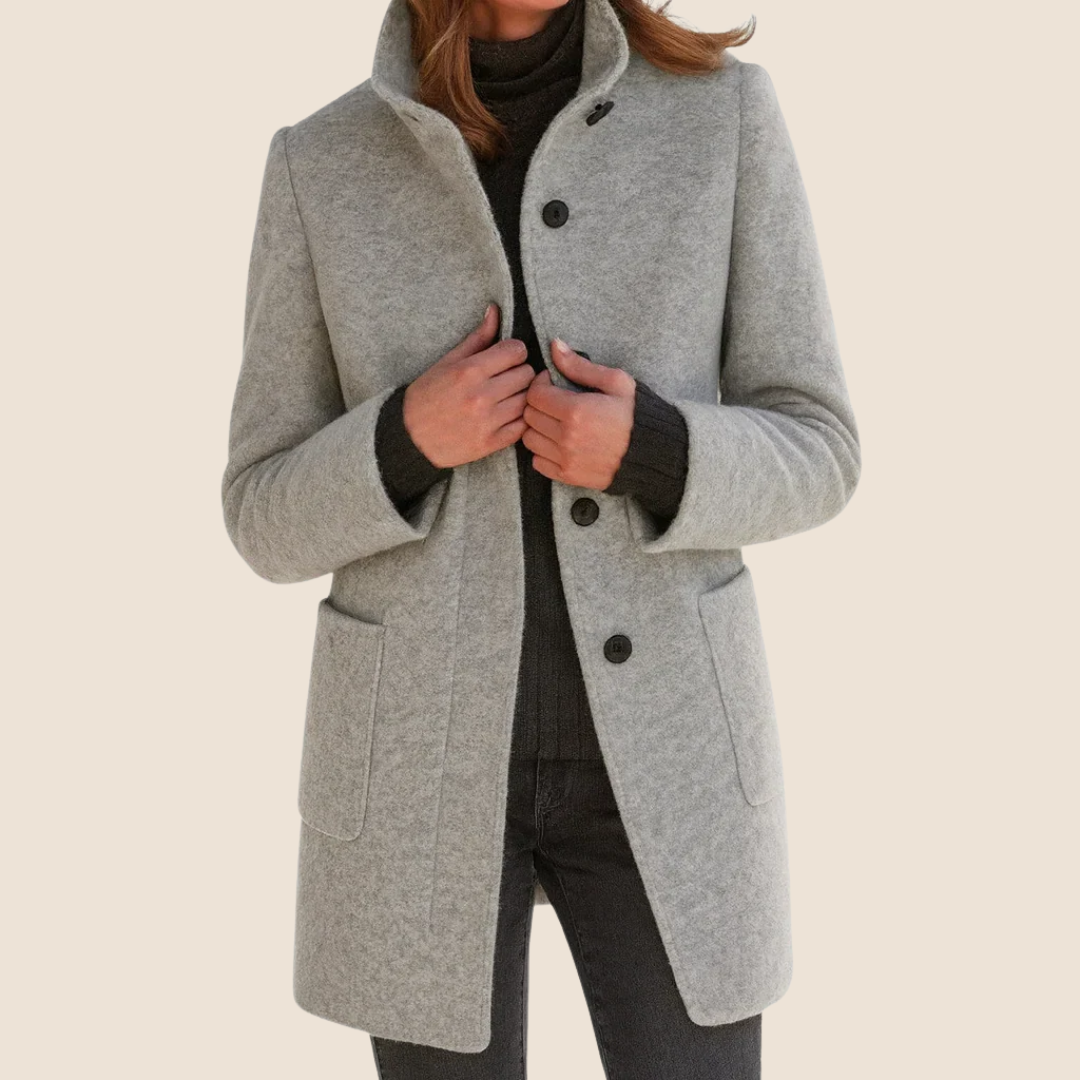 Women's Tailored Button-Front Long Coat 2