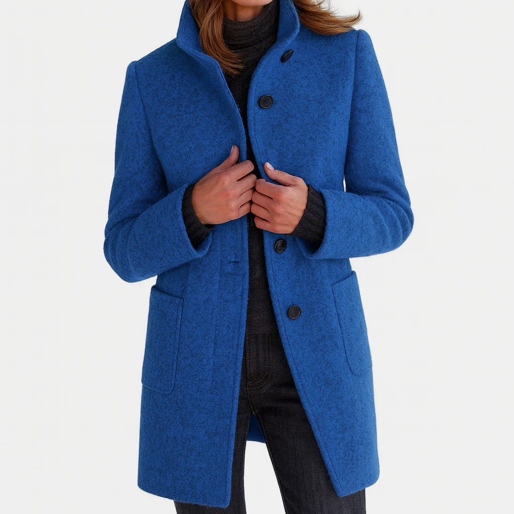 Women's Tailored Button-Front Long Coat 3