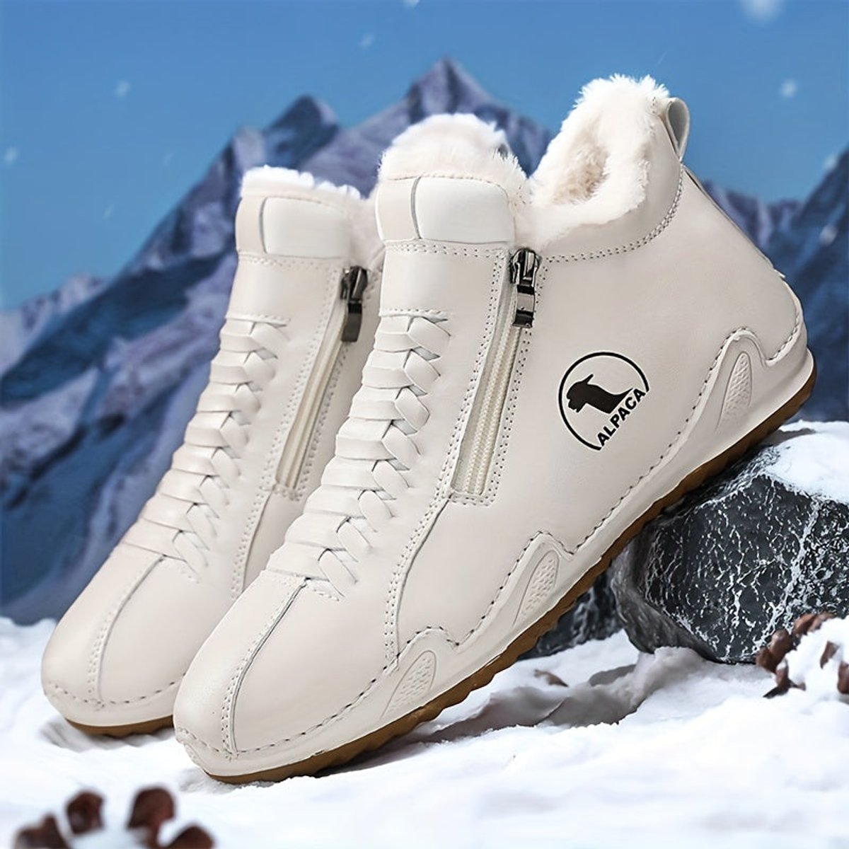 Women's Faux-Fur Lined Wide-Toe Ankle Boots 7