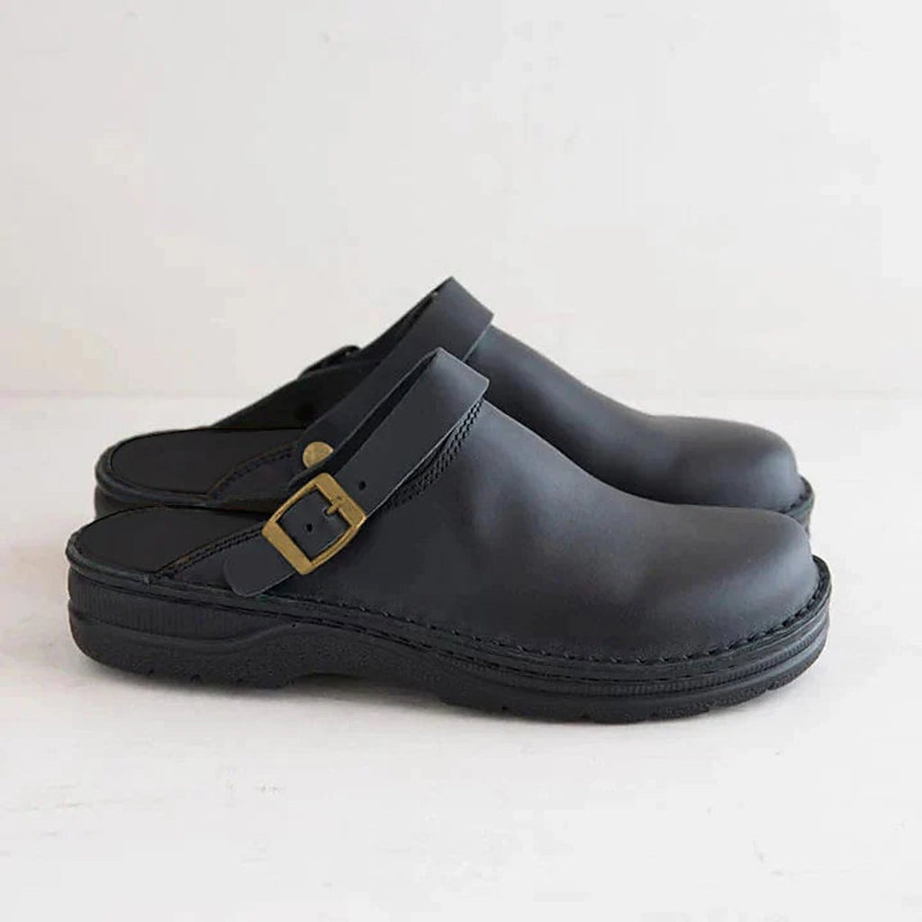 Women's Orthopedic Leather Buckle Clogs 3