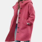 Women's Relaxed Button-Front Long Winter Coat 4