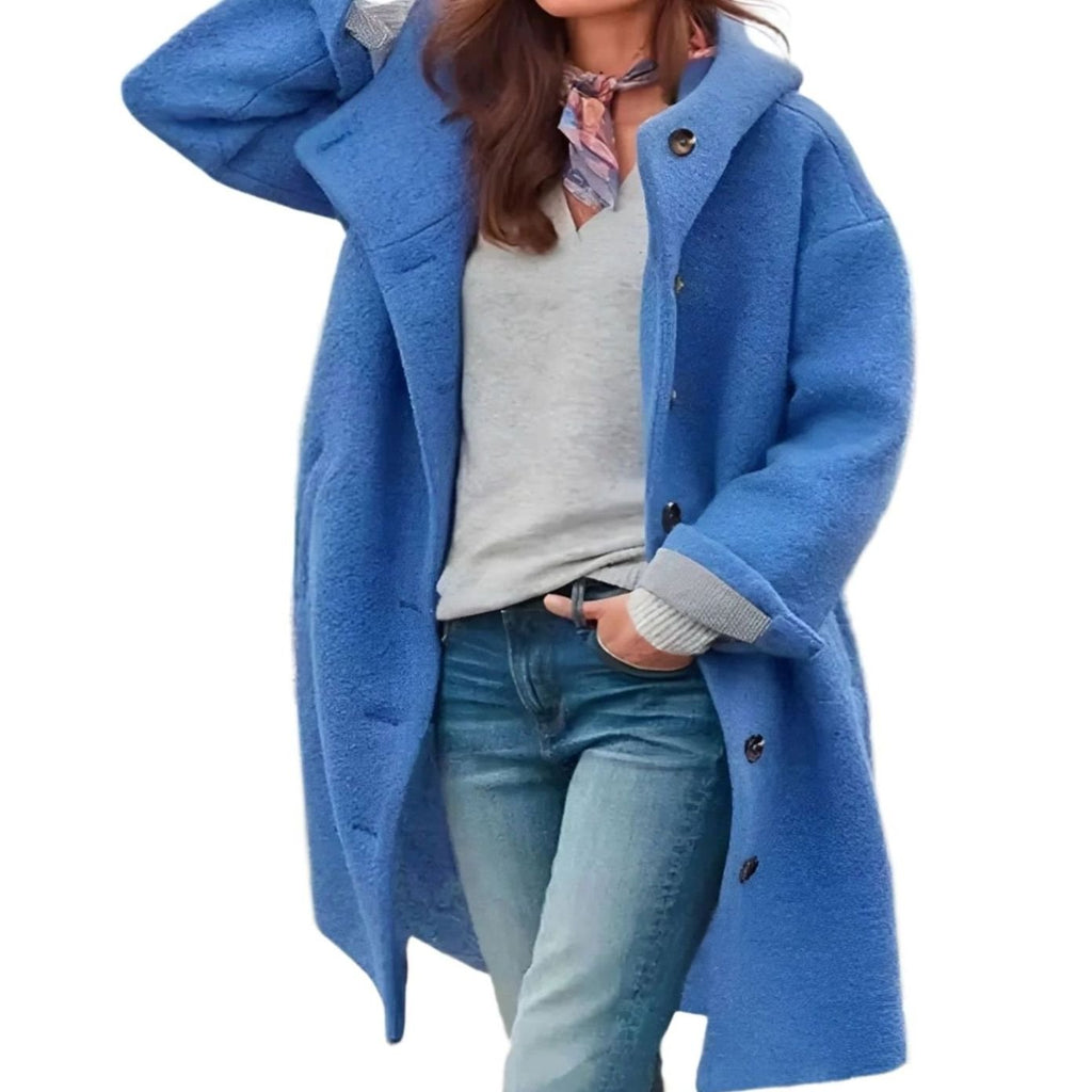 Women's Relaxed Button-Front Long Winter Coat 5